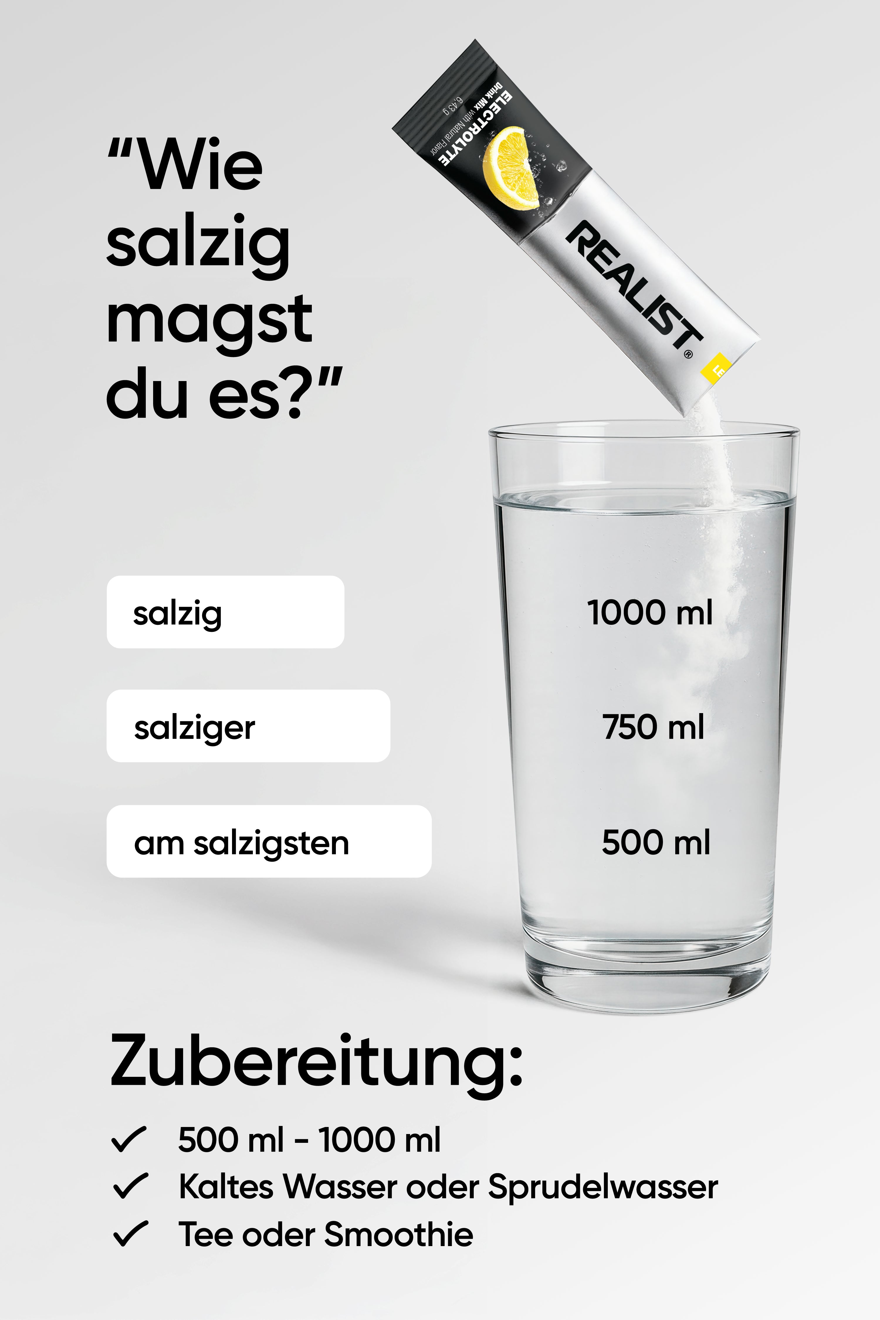 Elektrolyte Drink Mix Zitrone