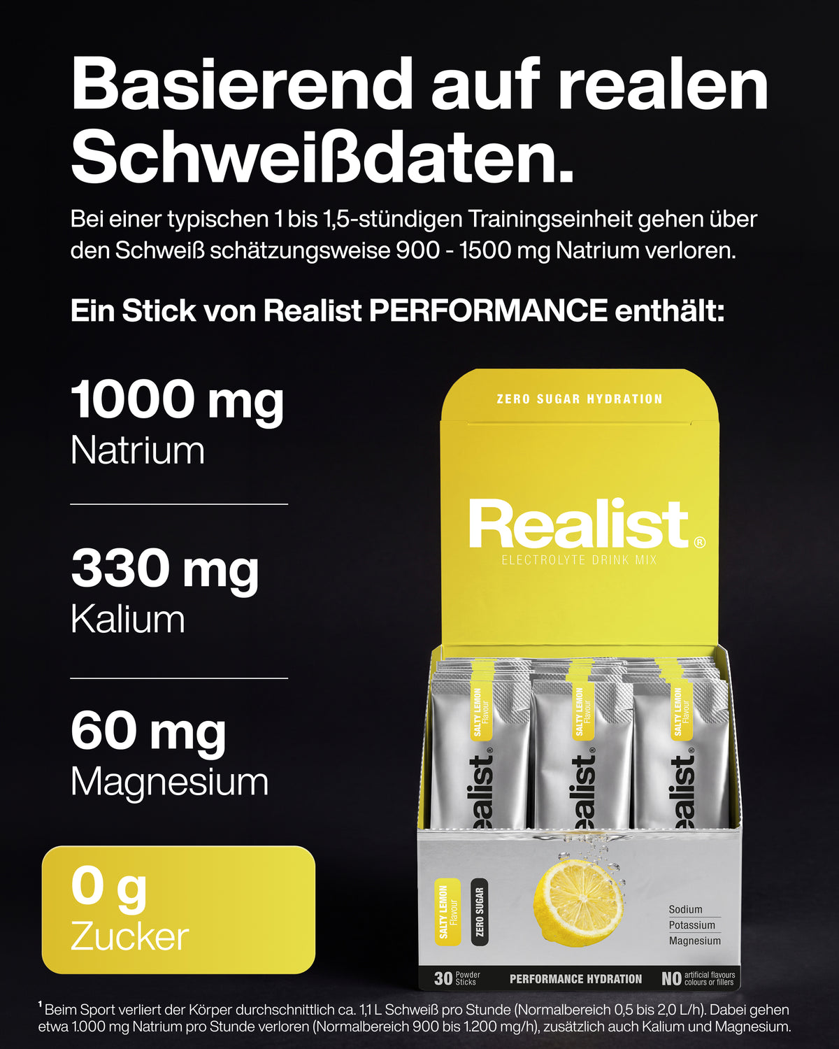 Elektrolyte Pulver Sticks Zitrone - PERFORMANCE Hydration