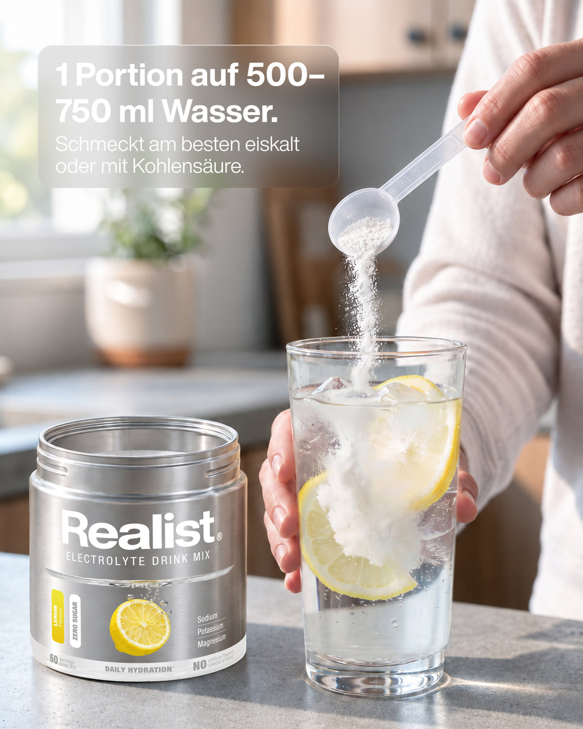 Elektrolyte Pulver Zitrone - DAILY Hydration Dose - 60 Portionen