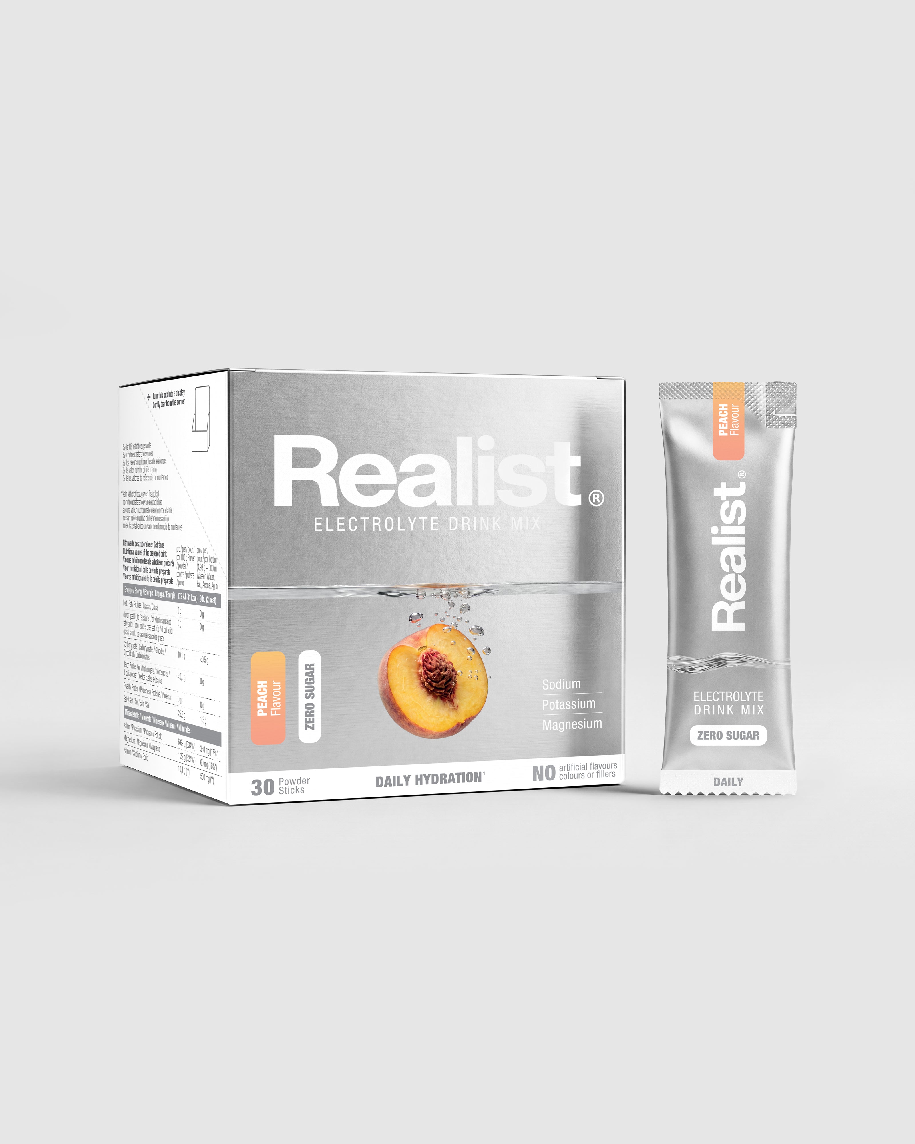 Elektrolyte Pulver Sticks Pfirsich - DAILY Hydration