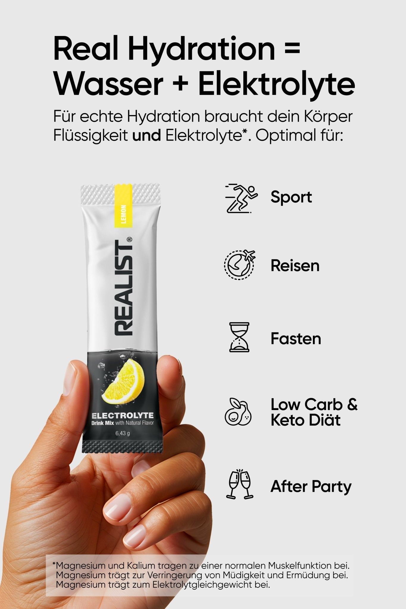 Elektrolyte Drink Mix Zitrone - REALIST