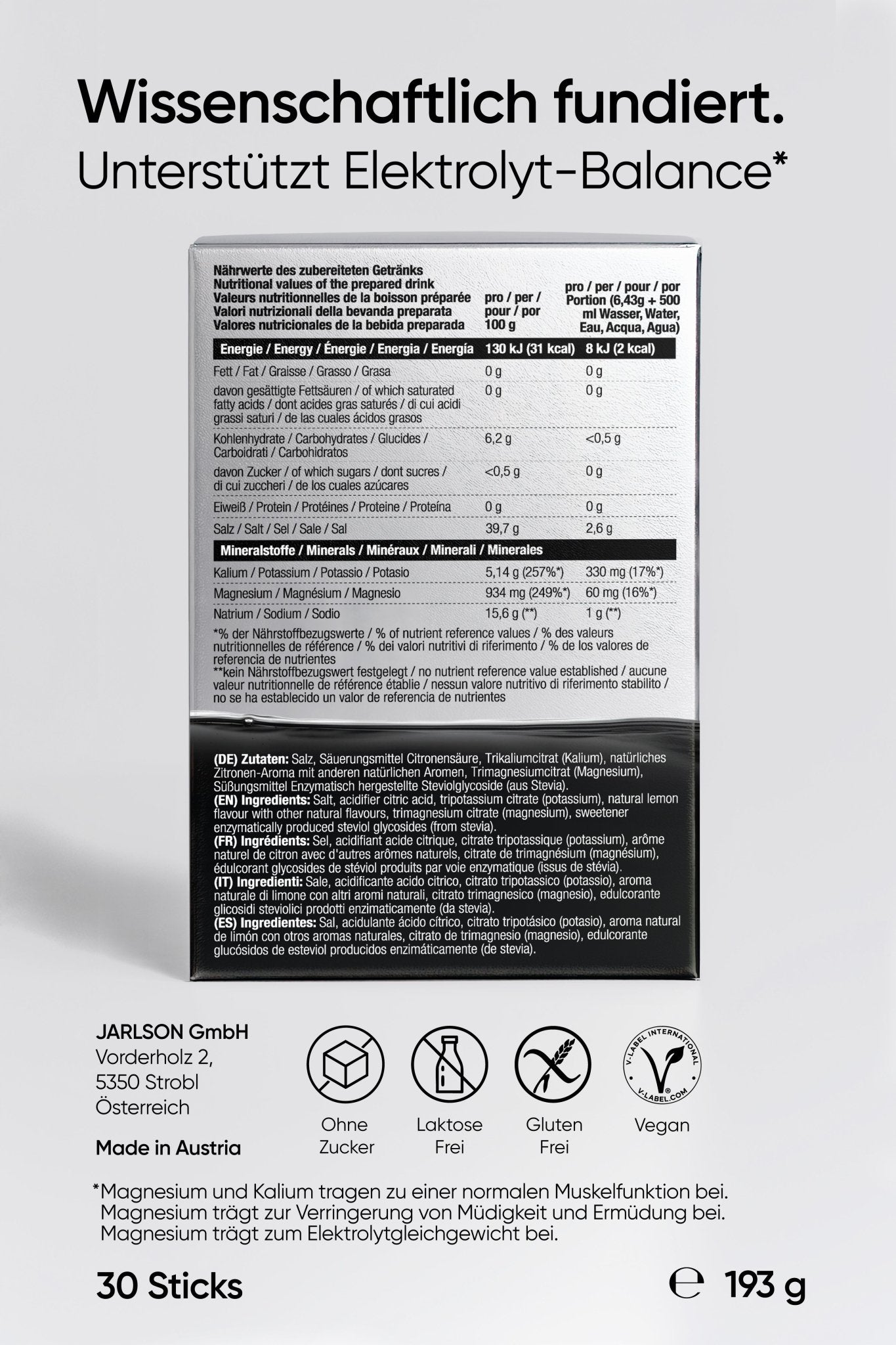 Elektrolyte Drink Mix Zitrone - REALIST