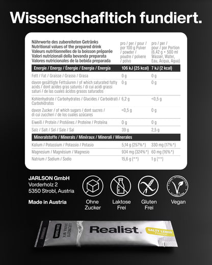 Elektrolyte Pulver Sticks Zitrone - PERFORMANCE Hydration