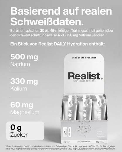 Elektrolyte Pulver Sticks Neutral (Raw) - DAILY Hydration