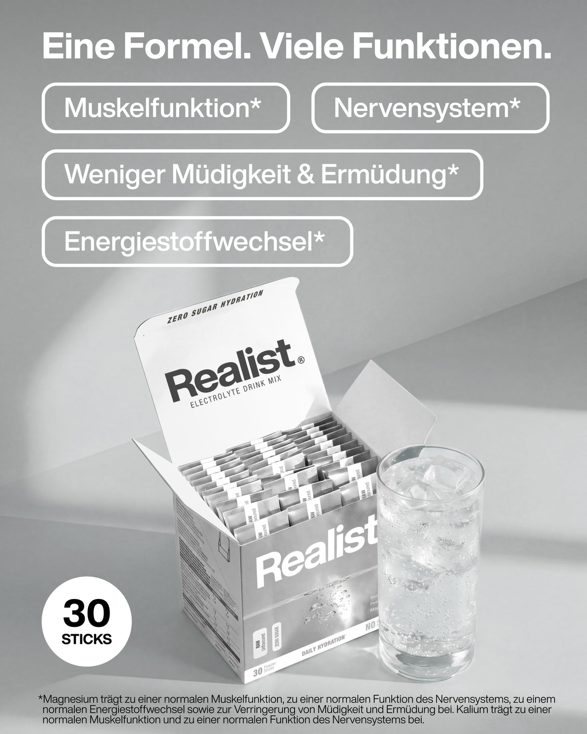 Elektrolyte Pulver Sticks Neutral (Raw) - DAILY Hydration