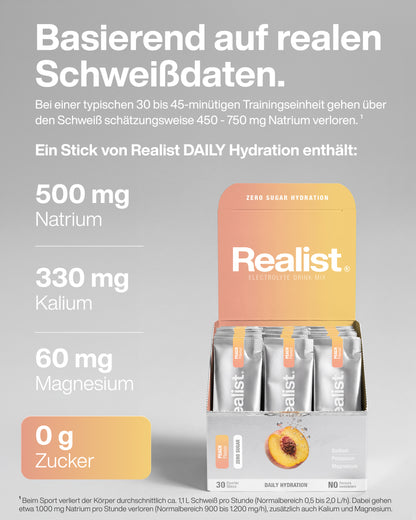 Elektrolyte Pulver Sticks Pfirsich - DAILY Hydration