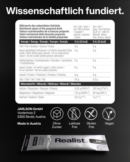 Elektrolyte Pulver Sticks Neutral (Raw) - PERFORMANCE Hydration