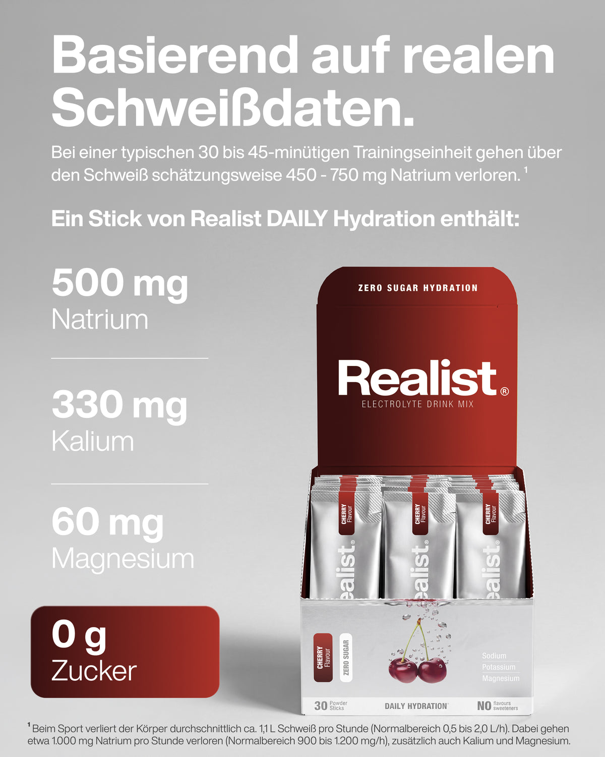 Elektrolyte Pulver Sticks Kirsch - DAILY Hydration