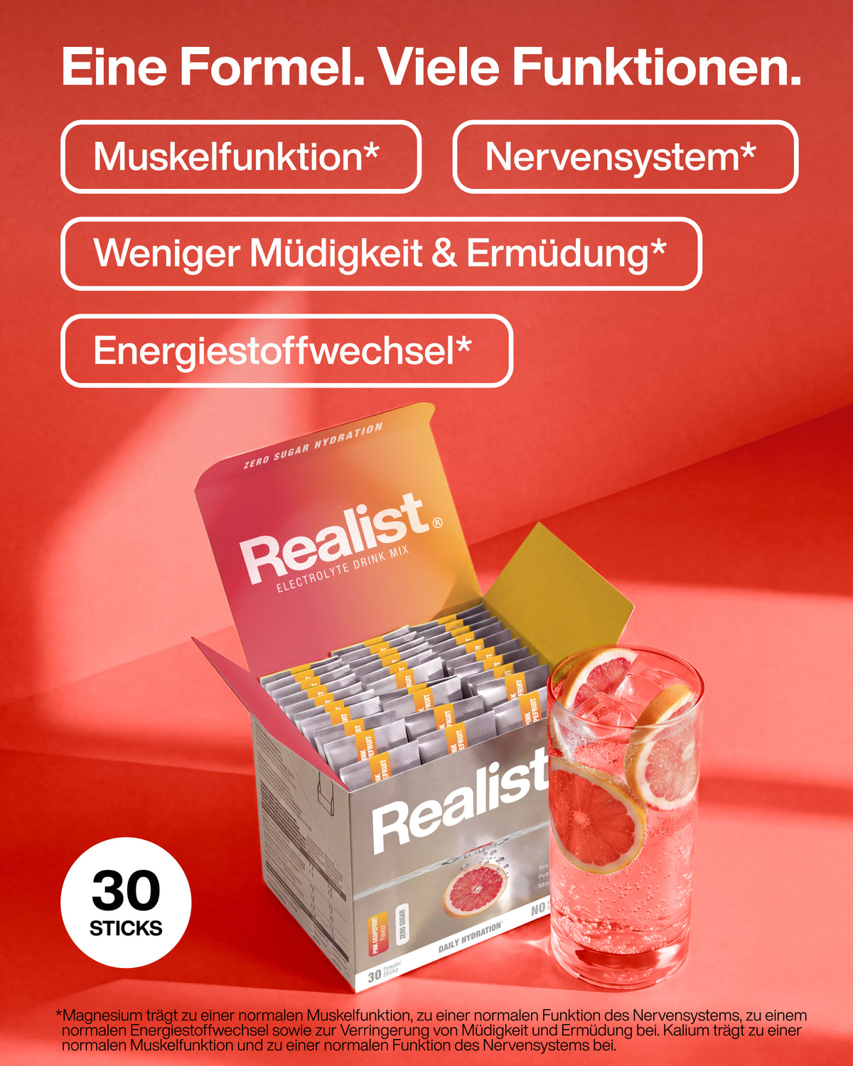 Elektrolyte Pulver Sticks Pink Grapefruit - DAILY Hydration