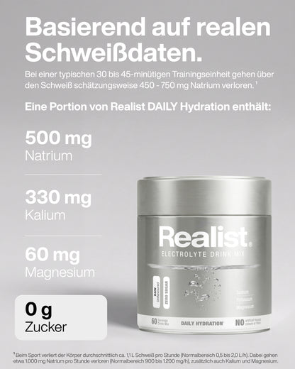 Elektrolyte Pulver Pur - DAILY Hydration Dose - 60 Portionen