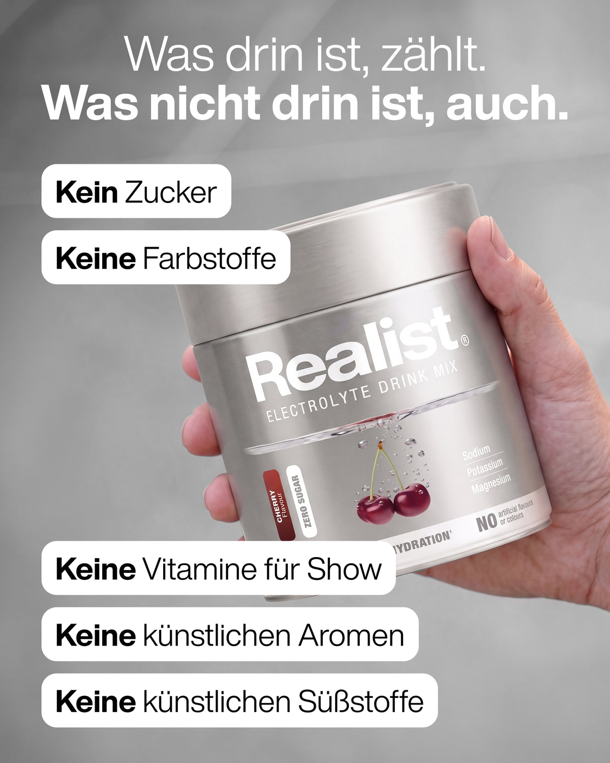 Elektrolyte Pulver Kirsche - DAILY Hydration Dose - 60 Portionen