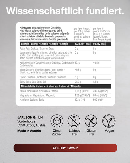 Elektrolyte Pulver Kirsche - DAILY Hydration Dose - 60 Portionen