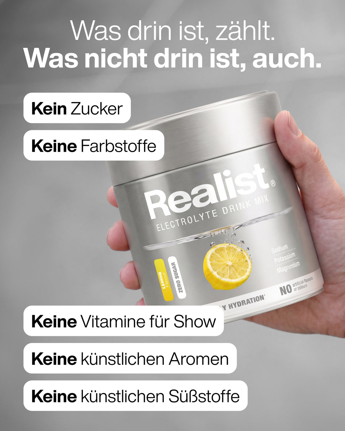 Elektrolyte Pulver Zitrone - DAILY Hydration Dose - 60 Portionen