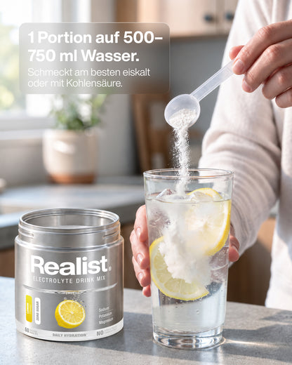 Elektrolyte Pulver Zitrone - DAILY Hydration Dose - 60 Portionen