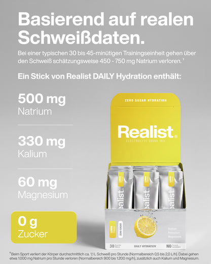 Elektrolyte Pulver Sticks Zitrone - DAILY Hydration
