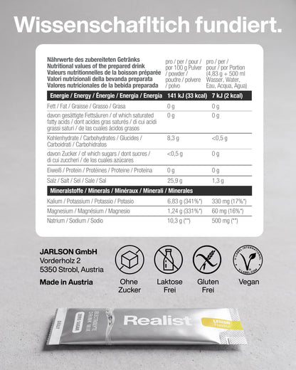 Elektrolyte Pulver Sticks Zitrone - DAILY Hydration