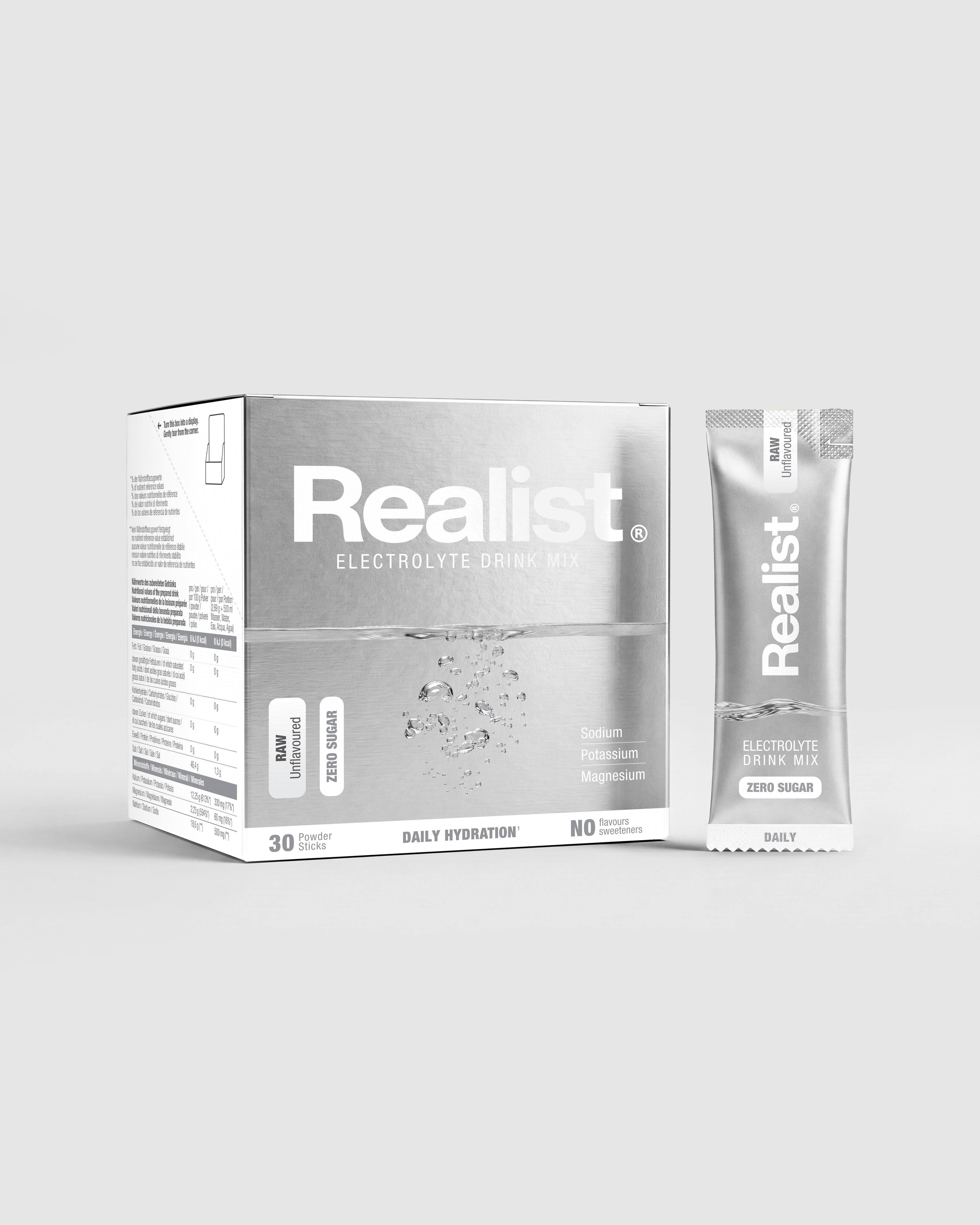 Elektrolyte Pulver Sticks Neutral (Raw) - DAILY Hydration