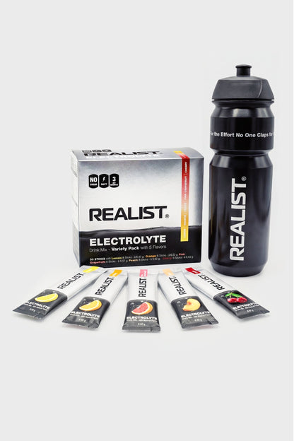 Starter Pack mit Trinkflasche Schwarz 750ml - REALIST